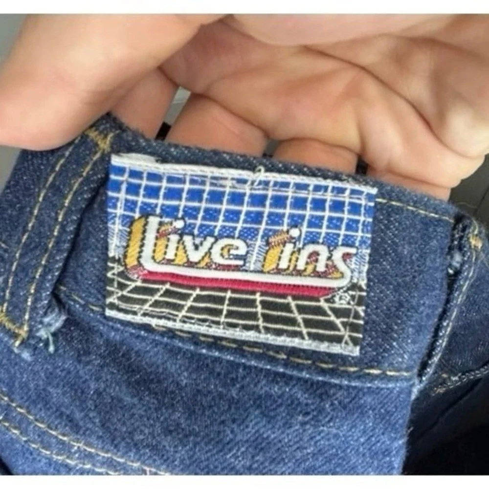 True Vintage 70's Embroidered Dark Wash Denim Jeans Sz Mens 34x28 Brand‎ New